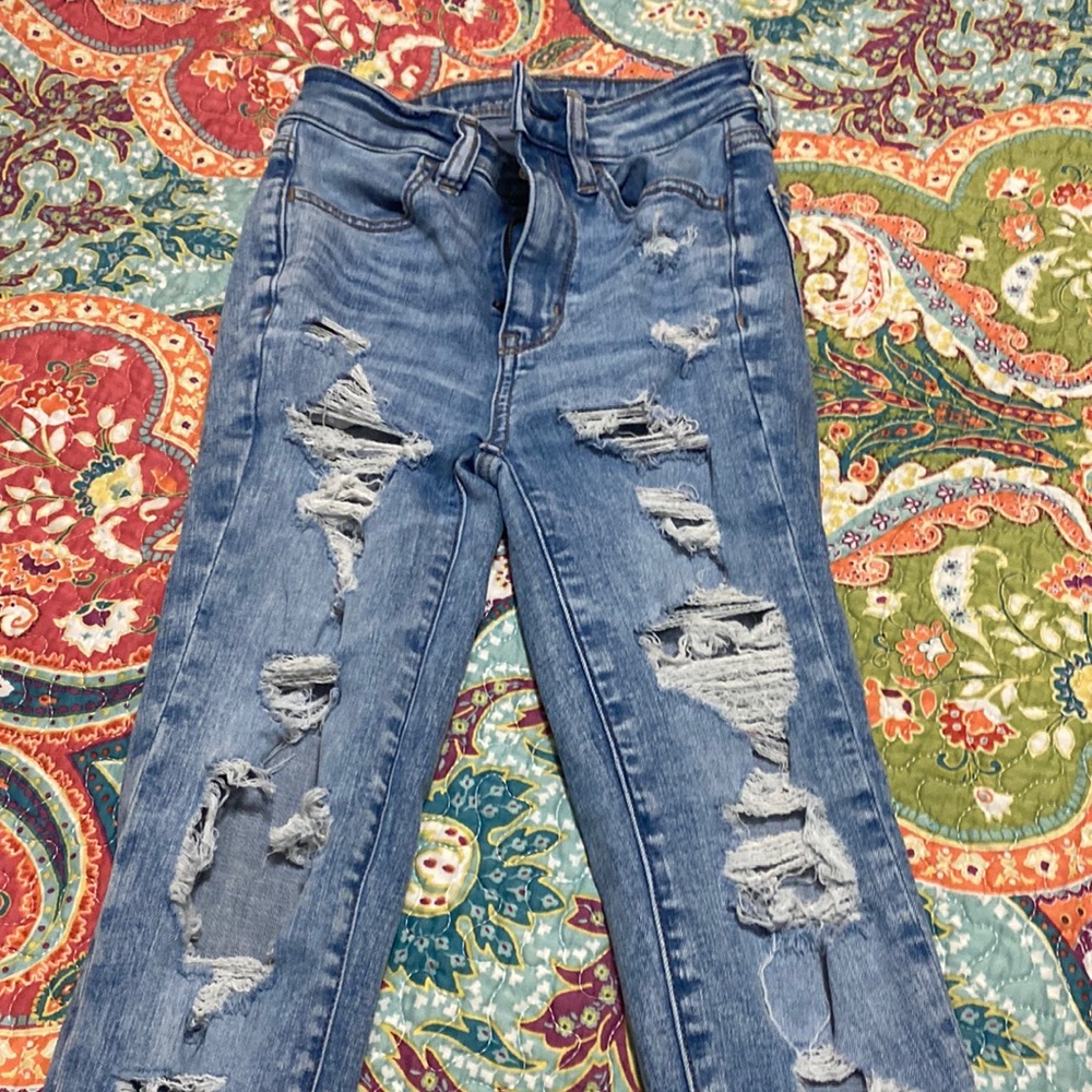 American Eagle super hi rise jegging